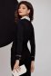 Női ing fekete pamutból készült szűkített galléros hímzett részek 2 - StarShinerS.hu