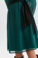 Sötétzöld rövid bő ujjú muszlin ruha harang alakú gumirozott derékrésszel 6 - StarShinerS.hu