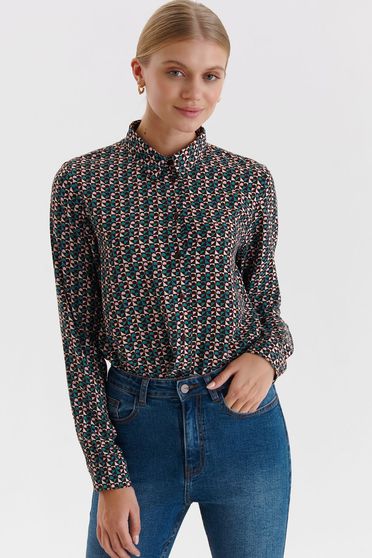 Hosszú ujjú ingek, Női ing georgette bő szabású mandzsettával - StarShinerS.hu