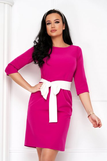Irodai ruhák pink,  méret: XL, Ruha pink enyhén rugalmas szövetből ceruza - StarShinerS.hu