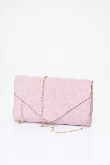 Táskák, Világos rózsaszínű táska csillogó díszítésekkel - StarShinerS.hu