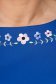 Kék rövid harang ruha enyhén rugalmas szövetből virágos hímzéssel - StarShinerS 5 - StarShinerS.hu