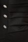 Fekete krepp lábon sliccelt ceruza ruha dekoratív gombokkal - StarShinerS 6 - StarShinerS.hu