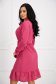Pink georgette ruha harang alakú gumirozott derékrésszel kendő jellegű gallérral 3 - StarShinerS.hu