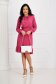 Pink georgette ruha harang alakú gumirozott derékrésszel kendő jellegű gallérral 5 - StarShinerS.hu