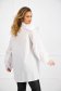 Fehér hosszú bő szabású fodros puplin női ing strassz köves díszítéssel 2 - StarShinerS.hu