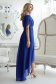 Kék muszlin aszimetrikus harang ruha csillogó díszítésekkel 2 - StarShinerS.hu