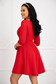 Piros rövid krepp harang ruha kerekített dekoltázssal - StarShinerS 4 - StarShinerS.hu