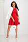 Piros rövid krepp harang ruha kerekített dekoltázssal - StarShinerS 6 - StarShinerS.hu