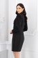 Fekete zakó tipusú ruha enyhén rugalmas szövetből dekoratív gombokkal - StarShinerS 2 - StarShinerS.hu
