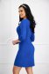Kék rövid galléros hímzett harang ruha enyhén rugalmas szövetből - StarShinerS 3 - StarShinerS.hu