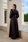 Fekete szaténból készült hosszú ruha átlapolt, strassz köves díszítéssel - StarShinerS 4 - StarShinerS.hu