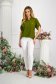 Bő szabású khaki zöld muszlin női blúz kreppes anyagal 4 - StarShinerS.hu