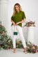 Bő szabású khaki zöld muszlin női blúz kreppes anyagal 5 - StarShinerS.hu