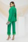 Női kosztüm zöld enyhén rugalmas szövetből tollas díszítés karcsusított szabású 5 - StarShinerS.hu