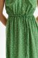 Zöld vékony harang alakú ruha gumirozott derékrésszel gomb kiegészítőkkel derékban zsinóros 5 - StarShinerS.hu
