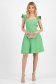Világos zöld vékony szövetből készült rövid harang ruha fodros ujakkall - StarShinerS 3 - StarShinerS.hu