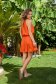 Narancssárga vékony anyagú rövid harang ruha gumirozott derékrésszel 5 - StarShinerS.hu