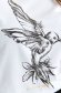 Fehér pamutból készült bő szabású póló colibri mintával 5 - StarShinerS.hu