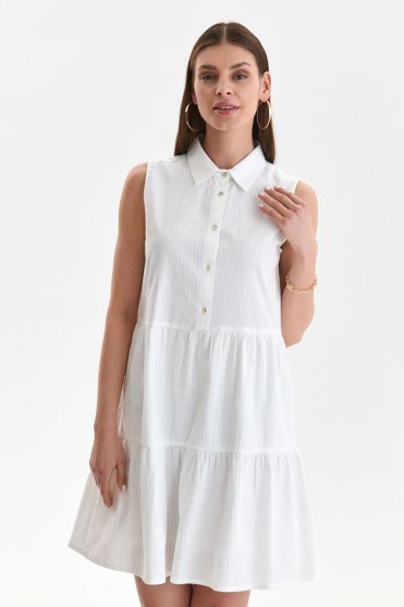Fehér ruhák, Ruha fehér rövid bő szabású vékony anyag - StarShinerS.hu