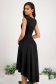 Taft aszimetrikus harang ruha - fekete, rugalmas anyagú, v-dekoltázzsal, bross kiegészítővel - StarShinerS 3 - StarShinerS.hu
