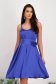 Muszlin rövid bő szabású kék ruha, virág alakú brossal - StarShinerS 1 - StarShinerS.hu
