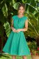 Könnyed anyagú rövid zöld harang ruha absztrakt mintával - StarShinerS 1 - StarShinerS.hu