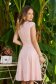 Könnyed anyagú rövid világos rózsaszin harang ruha absztrakt mintával - StarShinerS 2 - StarShinerS.hu