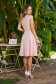 Könnyed anyagú rövid világos rózsaszin harang ruha absztrakt mintával - StarShinerS 4 - StarShinerS.hu