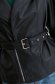 Műbőr szűkített szabásu fekete dzseki öv típusú kiegészítővel 6 - StarShinerS.hu