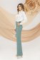 Szatén bő szabású női ing - ivoire, virág alakú brossal 3 - StarShinerS.hu