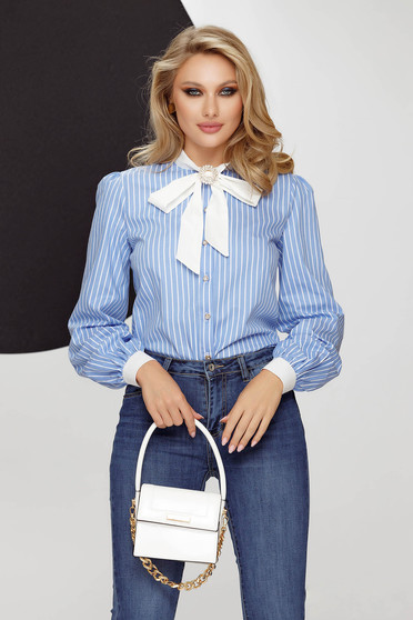 Pamutingek, Női ing pamutból készült bő szabású kendő jellegű gallér - StarShinerS.hu