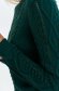 Kötött szűk szabású pulóver - sötétzöld, dombor mintával 6 - StarShinerS.hu