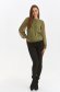 Muszlin bő szabású női blúz - khaki zöld, bő és gumírozott ujjakkal 3 - StarShinerS.hu