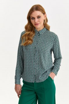 Női ing vékony zöld anyagból, széles szabással - Top Secret