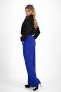 Kék pamutból készült nadrág hosszú bővülő magas derekú 2 - StarShinerS.hu