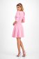 Világos rózsaszínű rövid harang ruha enyhén rugalmas szövetből - StarShinerS 4 - StarShinerS.hu