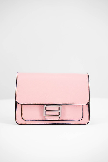 Öko bőr táskák, Táska világos rózsaszínű műbőrből hosszú, állítható pánttal - StarShinerS.hu
