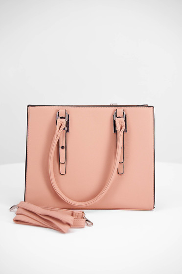 Öko bőr táskák, Táska púder rózsaszín műbőrből hosszú, állítható pánttal - StarShinerS.hu