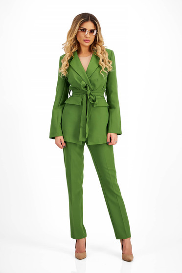 Office kosztümök, Női kosztüm zöld rugalmas szövet - StarShinerS.hu