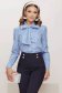 Kék puplin szűkített női ing 1 - StarShinerS.hu