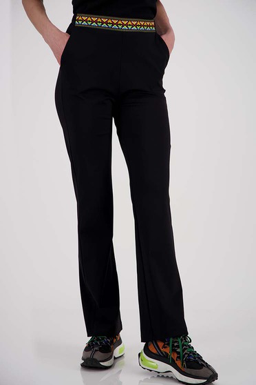 Női Nadrágok ,  méret: L, Fekete kónikus nadrág enyhén rugalmas szövetből - StarShinerS - StarShinerS.hu