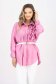 Női ing pink puplin bő szabású fodros 1 - StarShinerS.hu