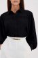 Női ing fekete pamutból készült bő szabású bő ujjú 4 - StarShinerS.hu