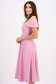 Világos rózsaszínű rugalmas szövet midi harang ruha 2 - StarShinerS.hu
