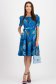 Kék rugalmas szövet harang ruha, térdigérő 3 - StarShinerS.hu