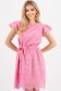 Világos rózsaszínű horgolt csipke rövid bő szabású ruha 1 - StarShinerS.hu