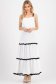 Fehér vékony ruha, harang alakú gumirozott derékrésszel 3 - StarShinerS.hu