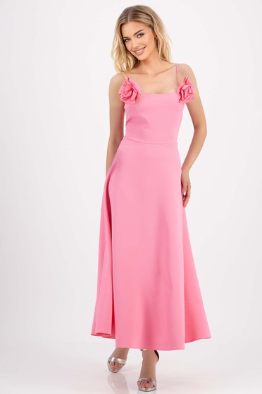 Kisméretű ruhák XXS - S, Pink pamut harang ruha - StarShinerS.hu