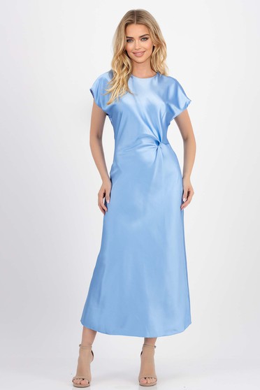 Kék ruhák, Világoskék szatén harang ruha - StarShinerS.hu